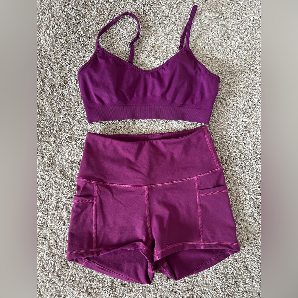 Athleta & Buffbunny Matching Set- Biker Shorts & … - image 1